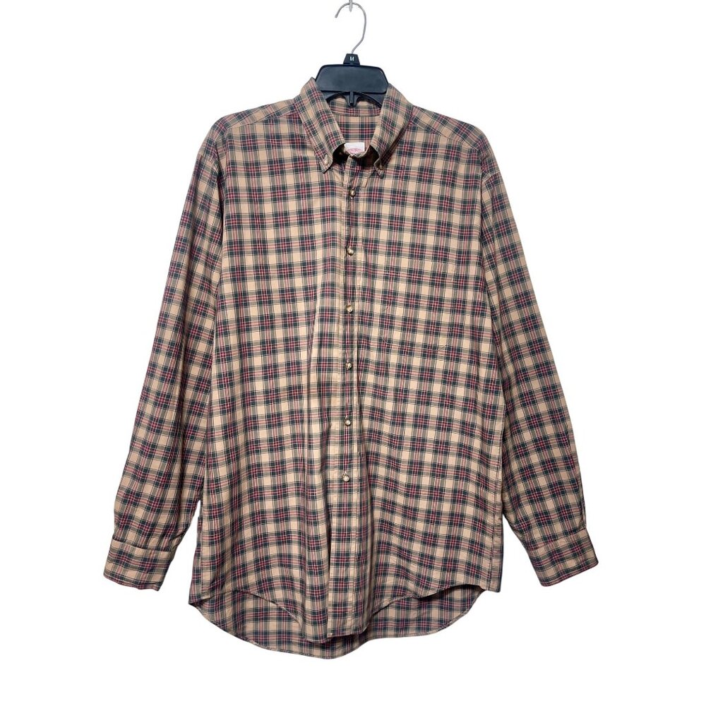 Brooks Brothers Men's Cotton‎ Plaid Button-Up Shirt Size M